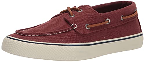 Image of Sperry Men's Bahama II Boat Shoe, RED Linen, 12