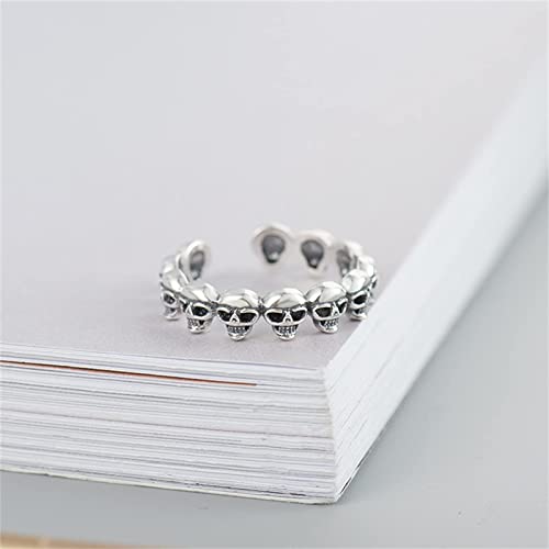 Bague anneau ouvert réglable look gothique quotidien