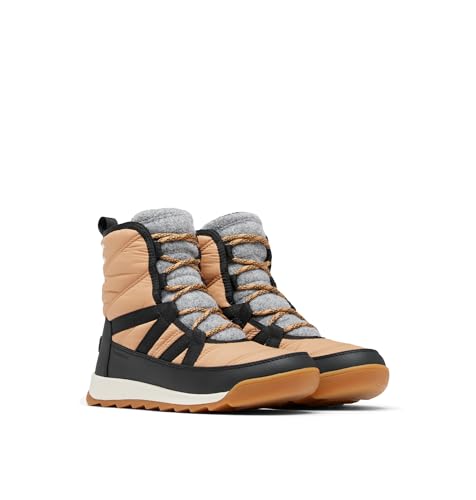 SOREL Women's Whitney ll Plus Lace Waterproof Boot - Tawny Buff, Black - 10