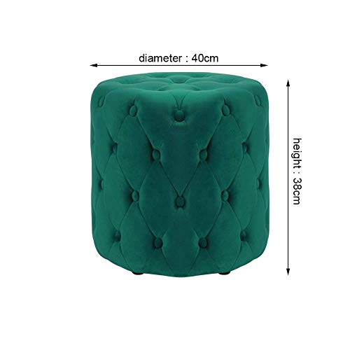Tabouret de traite coffre vert avec assise repose-pieds ronde pour enfant et adulte - 3
