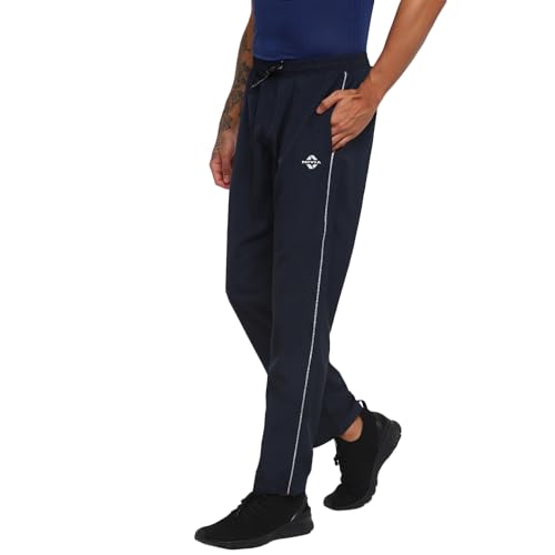 Image of Nivia Men Striped Pants /Running & Sports Trackpants /Polyester Fabric Pants with Elastic Closure