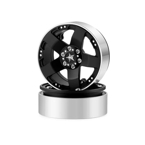 RCビードロックホイール For Axial For SCX10 For Wraith D90 90034 For TRX4 For TRX6 1/10 2.2インチホイールリムハブ 4WD RCロッククローラーパーツ用(2PCS)