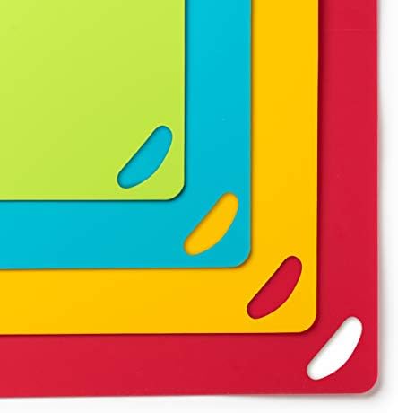 Bellemain Extra Thick Flexible Plastic Cutting Board Mats Non-Skid with Food Color Codes (Set of 4) (15"x11")