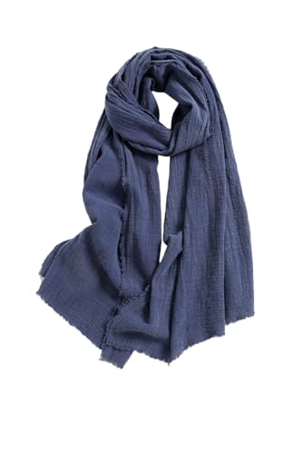 Jeelow Cotton Or Linen Scarf Lightweight Light Shawl Wrap For Men & Women