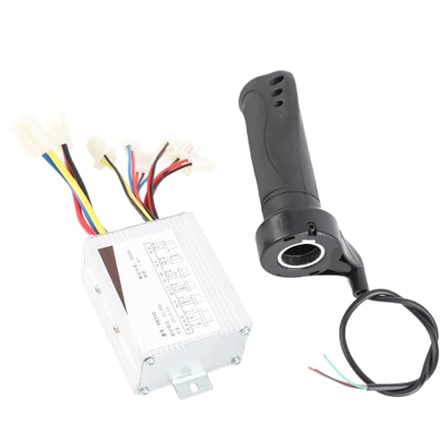 KIMISS Controlador Cepillado de 24V y 500W y Juego de Empuñadura de Acelerador Electrochapado para Bicicleta eléctrica: Accesorios de Conversión Confiables