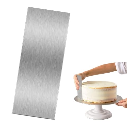 Cake Scraper 10 Inch Stainless Steel Icing Scraper Buttercream Smoother Cake Decoration Comb for Kitchen Baking