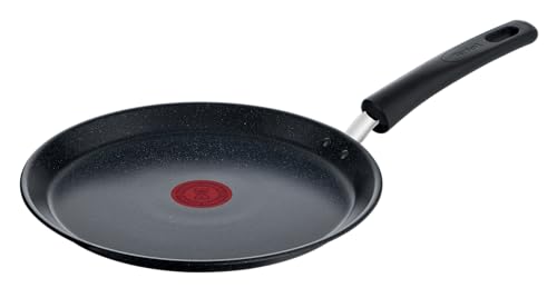 Tefal Sartén G2813872 Black Stone de 25 cm, revestimiento antiadherente, indicador de calentamiento de la sartén de señal térmica