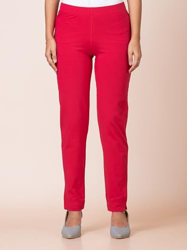 Image of Ruby Cotton Lyrcra Blend Copper Collection Straight Pants | Perfect Blend of Style and Comfort | Professional and Casual Wear #1
