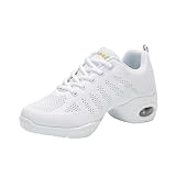 Atmungsaktiv Sportschuhe Tanzen,Tanzschuhe Damen Line Danc,Luftkissen Training Tanzsneaker,Leicht Und Atmungsaktiv,Atmungsaktiv Und Geschmeidig,Ideal FüR Line Dance,Jazz Und Andere Tanzstile
