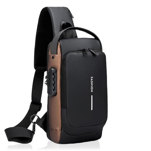 Bolsa bandolera con puerto USB de carga rápida y bloqueo de seguridad contra robos cotidianos