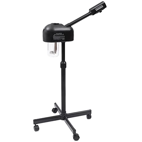 Aparato de vapor facial, vaporizador cosmético con ozono y temporizador, pantalla LCD y calentador de agua rápido, cuidado hidratante y purificador de la piel, para salón de belleza y uso en el hogar