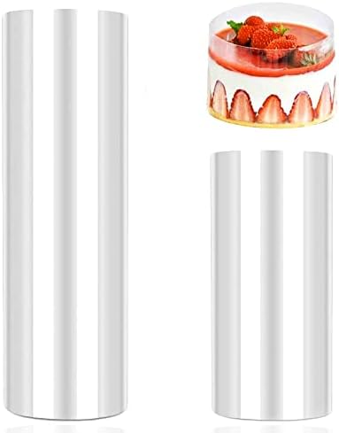 Cake Collars, Transparent Acetate Roll, for Cake Making and Decoration, 15cm x 10m/10cm x 10m, 2 Pcs
