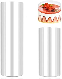 Cake Collars, Transparent Acetate Roll, for Cake Making and Decoration, 15cm x 10m/10cm x 10m, 2 Pcs
