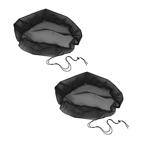 BESPORTBLE Water Barrel Grille Cover Black Tarp for Rain Barrel Outdoor Bucket Mesh