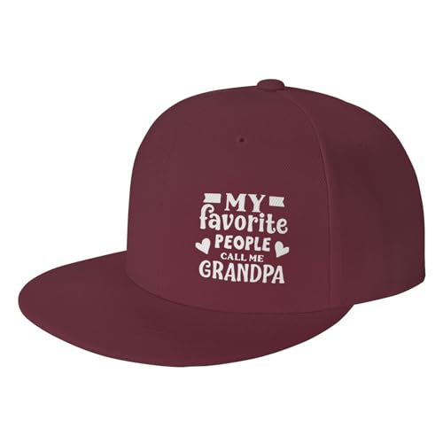 My Favorite People Call Me Grandpa Adjustable Outdoor Baseball Hat Flat Hat2
