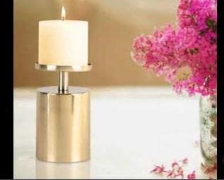 Image of Exclusive Pillar Candle with Metal Stand