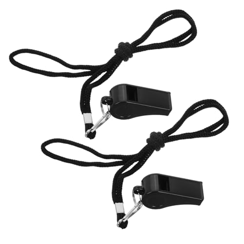 Silbatos de árbitro HANABASS 2 piezas con cuerda ABS miniatura 1