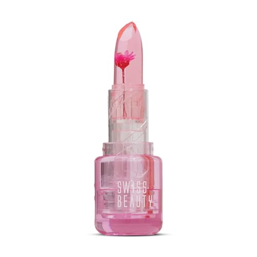 Image of Swiss Beauty Jelly Bloom pH Lip Balm | Colour-Changing Tint | Hydrating | With Vitamin E | Vegan | Paraben-Free | Cruelty-Free | 3.6g, Shade- Pink Petal