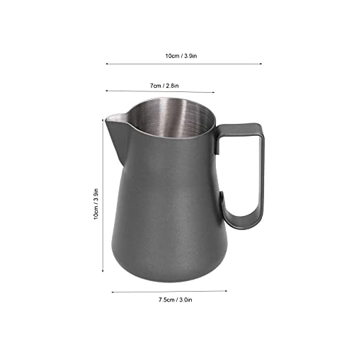 Jarra de espuma de café de 350ml negra para disfrutar de desayunos perfectos en tu cocina 6
