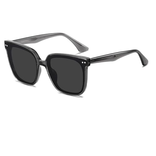 VFDHN Gafas de sol polarizadas para mujer y hombre, con montura de espiga, para conducir, playa, bicicleta (gris transparente)