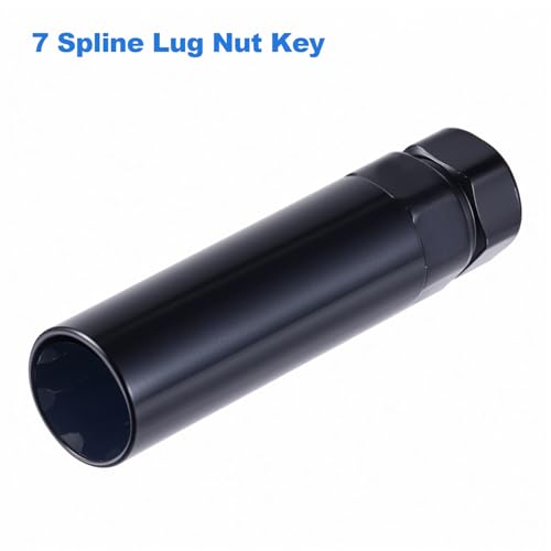 Image of 7 Spline Lug Nut Key, 2 Pack, 7 Point Spline, 21mm & 22mm Hex Socket, Alloy Steel, M14x1.5, M14x2, 9 /16-18 Threads