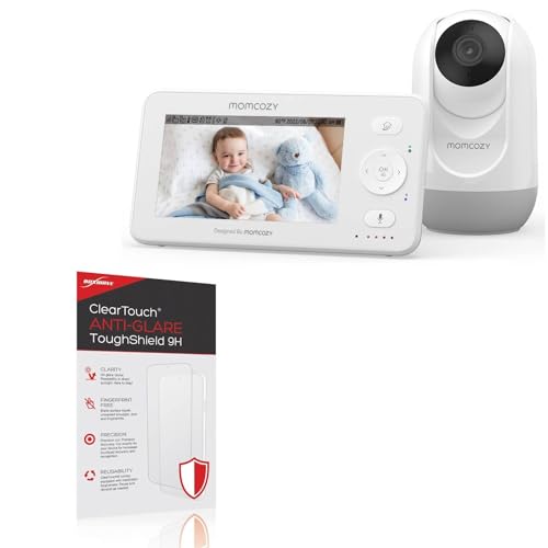 BoxWave Screen Protector Compatible with Momcozy Video Baby Monitor (4.3 in) - ClearTouch Anti-Glare ToughShield 9H (2-Pack), Anti-Glare 9H Tough Flexible Film Screen Protector