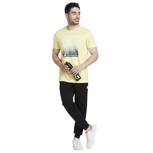 Image of Spykar Men's Mid Rise Fitted Track Pants