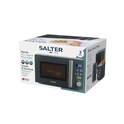 Salter Marino Digital Microwave – 20L Freestanding Solo Microwave Oven, 8 Auto-Cook Functions, Time & Weight Defrost, 95 Minute Timer, Dial & Button Control, 25.5cm Glass Turntable, Easy Clean, 800W - Image 4