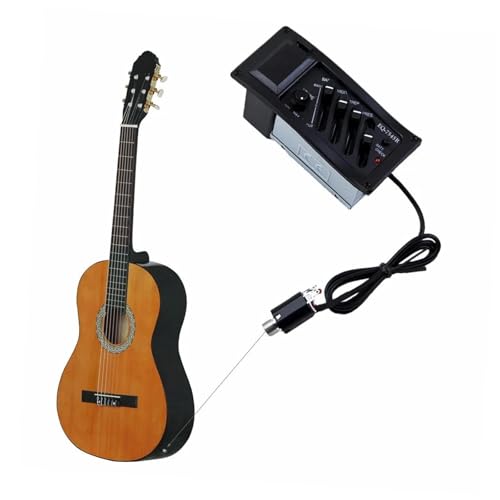 Pastilla Piezoeléctrica Pastilla De Guitarra Acústica De 4 Bandas Accesorios Para Instrumentos Musicales Ecualizador Preamplificador Con Control De Volumen Medios Agudos Y Graves