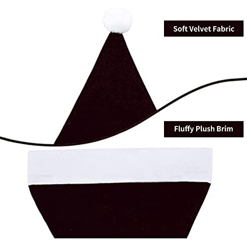 Image of Santa Hat, Christmas Hat for Adults Unisex Velvet Comfort Xmas Hats