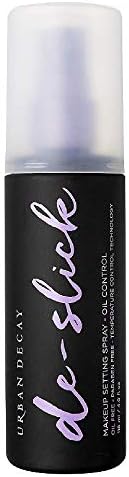 Urban Decay De-Slick Oil Control Matte Makeup Setting Spray - Controls Oil, Blocks Shine & Locks Makeup in Place - Oil-Free, Microfine Face Mist - 4.0 fl. oz