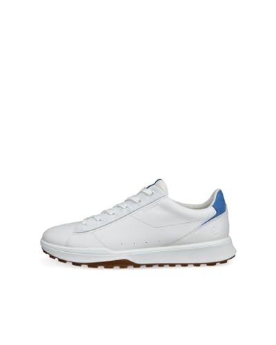 ECCO Mens Street Vibe Lace Up Golf Shoes - White/Federal Blue - UK 9-9.5