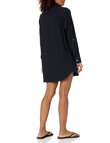 Solid Button Down Resort Shirt Cover Up2