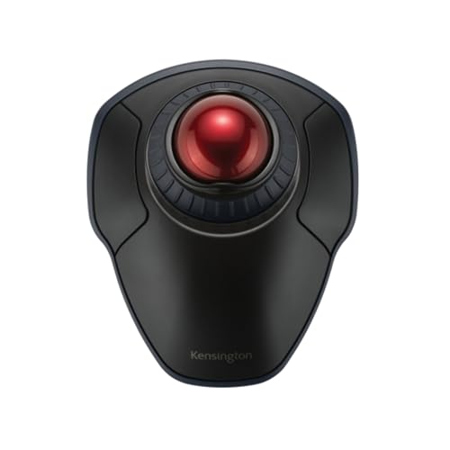 KENSINGTON Orbit - Souris Trackball Sans Fil avec Molette, Souris Bluetooth Professionnelle & Personnalisable, 2,4 GHz, Suivi Optique & Cryptage AES, Gauchers & Droitiers - Noir (K70992WW)