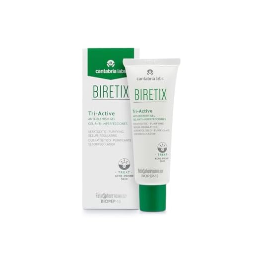 Cantabria Labs Biretix Tri Active Gel Anti-Imperfecciones, 50 Ml- Previene y Corrige Granos y Marcas de Acné, 50 Mililitros