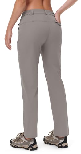 Rdruko Women's Hiking Pants Lightweight Quick Dry Water Resistant Outdoor Travel Work Pants,Medium Grey, XXL — view 2