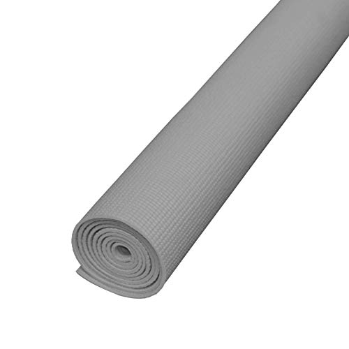 GOZYBY Yoga Mat Anti Skid Yogamat for Gym Workout and Flooring Exercise Long Size Yoga Mat for Men Women Grey 6 mm-image-35
