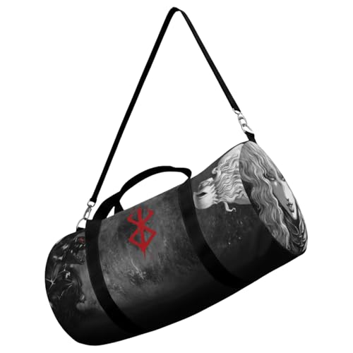 Anime Gym Bag for Women Men - Large Capacity Waterproof Workout Fitness Travel Sports Bags Fashion Street Camping Expandable Carry On Duffle Bag For Couple (brsk)