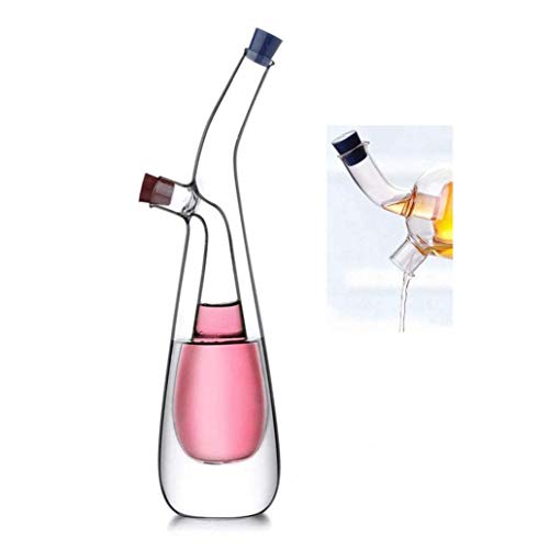 Distributeur d'huile, vaporisateur d'huile, bouteille distributrice d'huile d'olive, bouteille distributrice d'huile d'olive et de vinaigre, bouteille distributrice 2 en 1 en verre transparent for cui