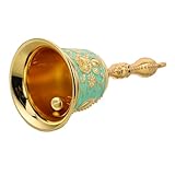 KOCKSHION レトロデザイン手持ちベル 高齢者向けクリアサウンド メタル製 呼び鈴 学校 レストラン 施設用 多機能サービスベル