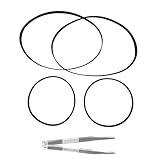 Sam&Johnny 4PCS/Set Dual Deck Cassette Player Belt Replacement for Sony TC-WE435/ TC-WE475 / TC-WE635 / TC-WE775 / TC-WR681 with Tweezers