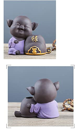 Animal de compagnie de thé en sable violet A4 pour décoration de table basse - 5