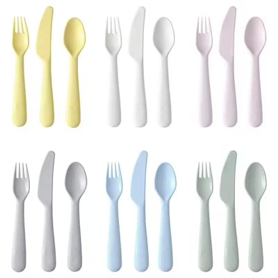 IKEA KALAS 18-Piece Cutlery Set, Mixed Colours (4)