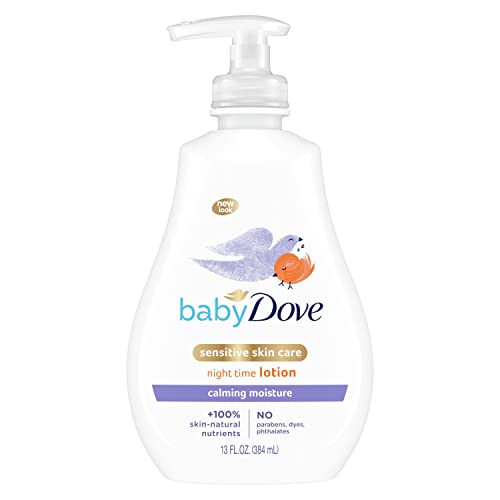 Image of Dove Sensitive Skin Care Baby Lotion For a Soothing Scented Lotion Calming Moisture Hypoallergenic and Dermatologist-Tested, 13 Fl Oz