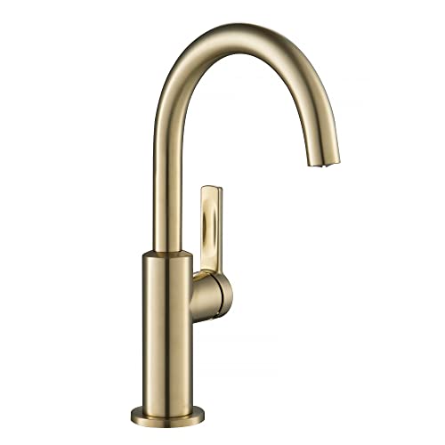 Image of Kraus Oletto Single Handle Kitchen Bar Faucet in Spot Free Antique Champagne Bronze, Kitchen Sink Faucets, KPF-2822SFACB