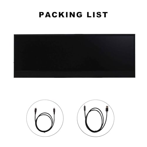 Image of VSDISPLAY 14'' 3840x1100 IPS LCD Touchscreen 4K Display with USB-C Input | Dual Speakers,for DIY Stretched Bar LCD /Laptop Second Monitor