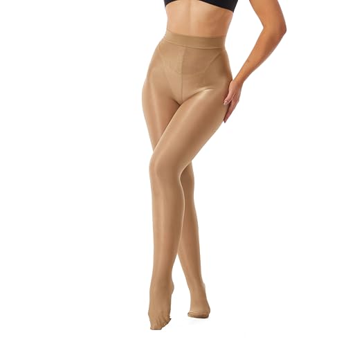 Image of Frola Shaping Tights for Women 70D Shimmery Pantyhose for Dance Ballet Glitter Socks