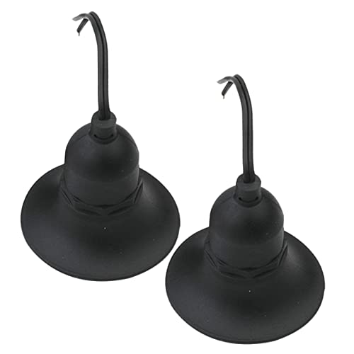 Angoily 2 Piezas Portalámparas a Prueba De Agua Bombillas Envolvente Del Interruptor De Luz Extensor De De Corriente Espiral Atascado Receptor Conexion Multiple El Plastico Black