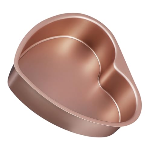 Uonlytech Teglia per Torte Forma di Cuore in Lega di Alluminio con Fondo Removibile Stampo per Dolci da Forno Leggero e Resistente per Dessert Fatti in Casa e Uso Cucina