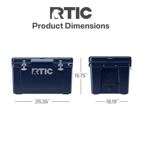 Image of RTIC Ultra-Tough Cooler Hard Insulated Portable Ice Chest Box for Beach, Drink, Beverage, Camping, Picnic, Fishing, Boat, Barbecue